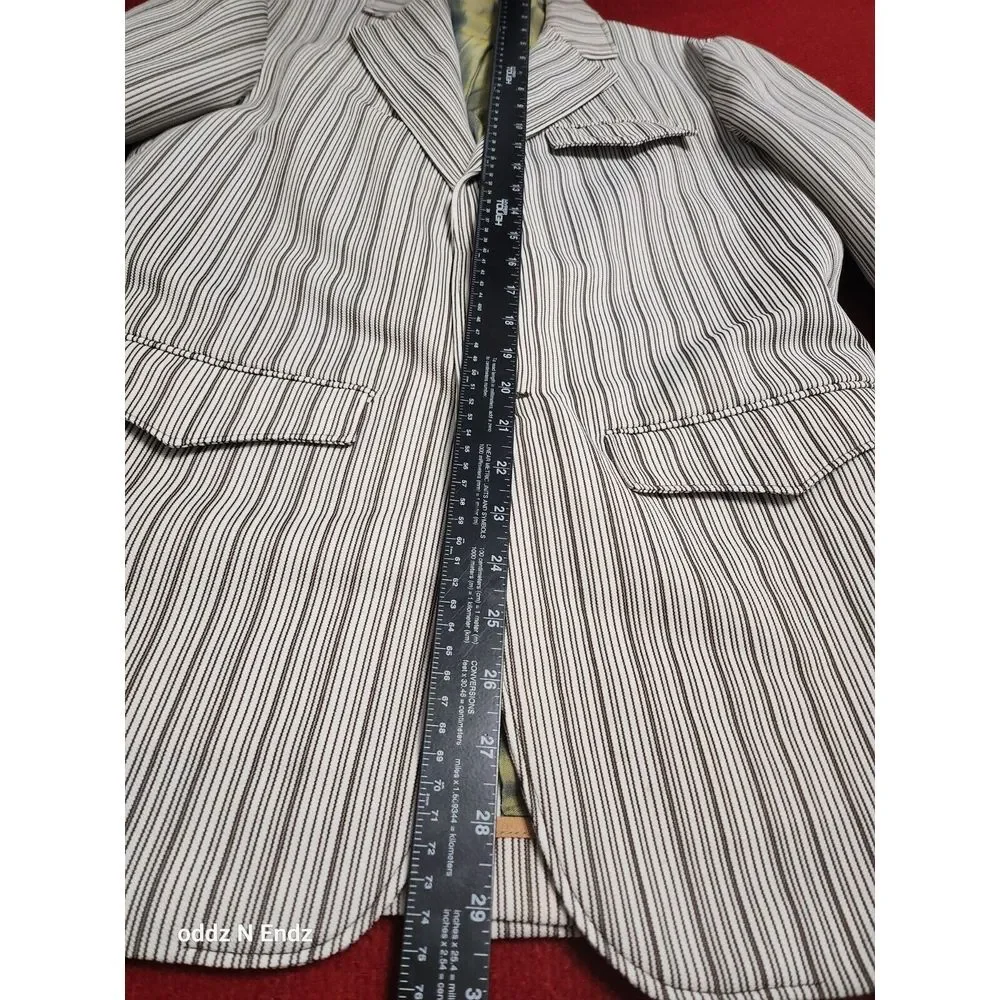 Niver‎ Western Wear Mens Striped Blazer Jacket 38